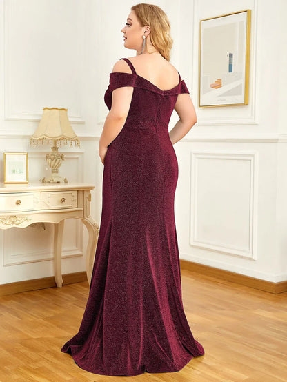 Plus Size High Stretch Long Mother of The Bride Dresses