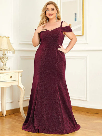 Plus Size High Stretch Long Mother of The Bride Dresses