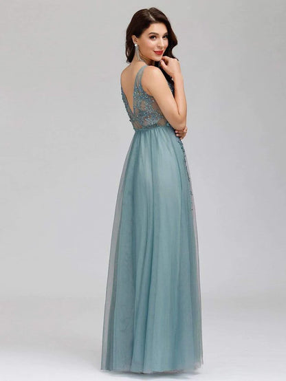 Maxi Long Elegant Ethereal Tulle Prom Dress