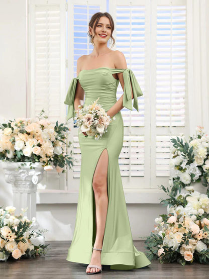 Women's V-neck sleeveless slit formal attire cocktail party ball long wedding guest dress