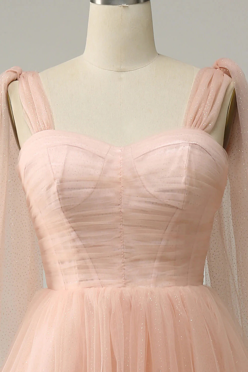 Pink A-line backless sweetheart wedding party mini dress