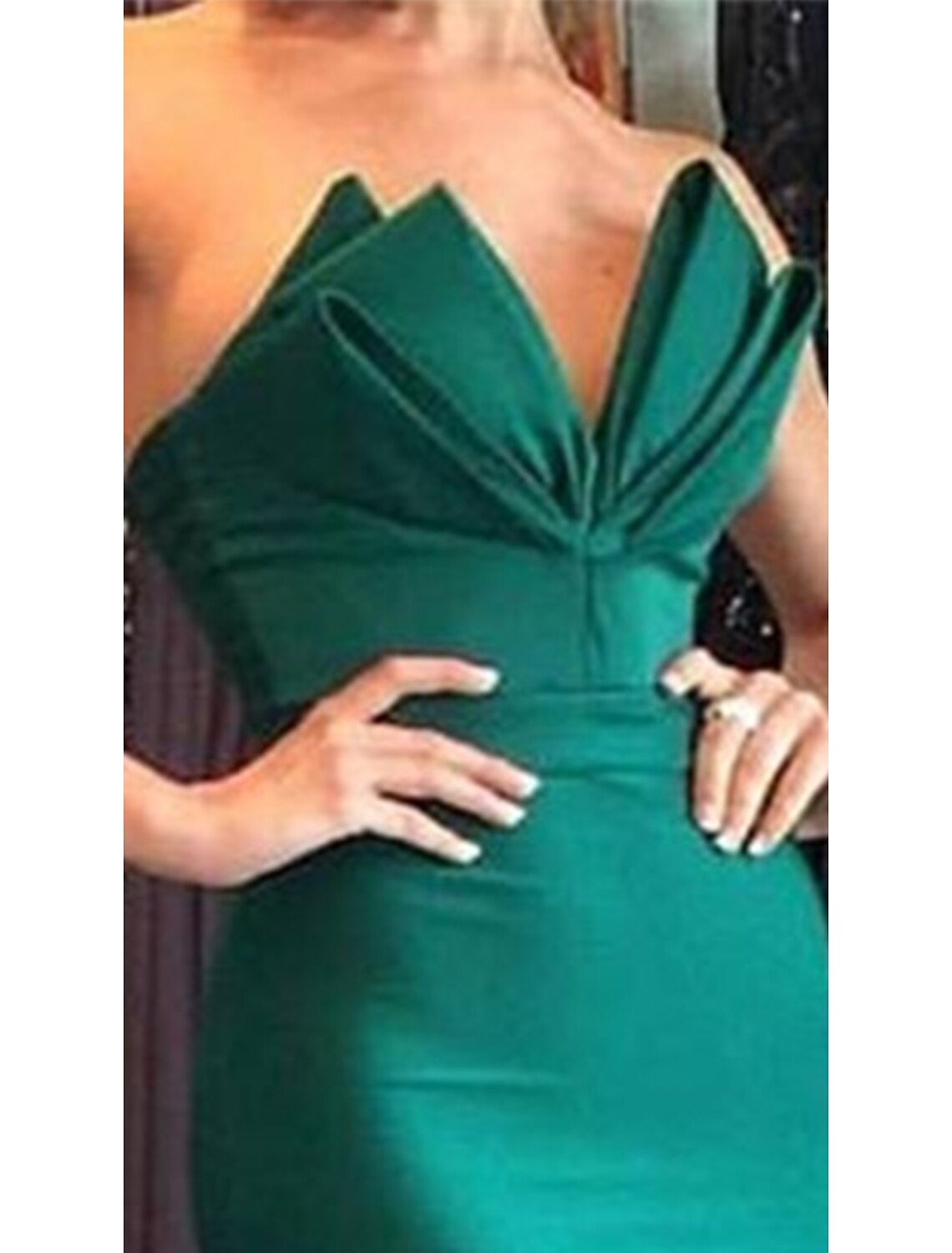 Mermaid Red Green Dress Evening Gown Beautiful Back Dress Formal Evening Court Train Sleeveless Sweetheart Matte Satin Backless with Draping