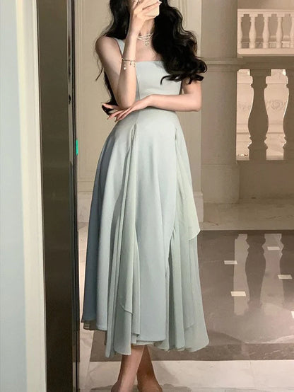 Elegant A-line chiffon ball gown with ruffled edges for dresses even